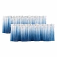 thumbnail image 1 of Blue Ombre Stripe Valances for Windows, Decorative Rod Pocket Window Valance Curtains, Abstract Art Gradient Watercolor Short Curtain Drapes for Kitchen/Bathroom/Living Room, 2 Panels, 60" W x 18" L, 1 of 8