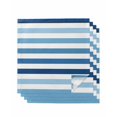 thumbnail image 1 of Blue Ombre Striped Cloth Napkins Set of 4 Reusable Dinner Napkins, Modern Abstract Gradient Lines Art Cocktail Napkin Washable Table Napkins for Wedding/Holiday Party/Baby Shower 20"x20", 1 of 7