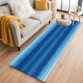 thumbnail image 1 of Blue Ombre Stripes Kitchen Runner Rug 2x6 Washable Runners for Hallway Non Slip Modern Gradient Abstract Texture Large Area Rug Indoor Floor Carpet for Bathroom Laundry Entryway Bedroom Living Room, 1 of 8