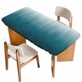 thumbnail image 1 of Blue Ombre Table Cloths for 5 Foot Rectangle Tables, Contemporary Gradient Abstract Art Patio Waterproof Elastic Fitted Tablecloths, Washable Rectangular Table Cover for Camping, 1 of 8