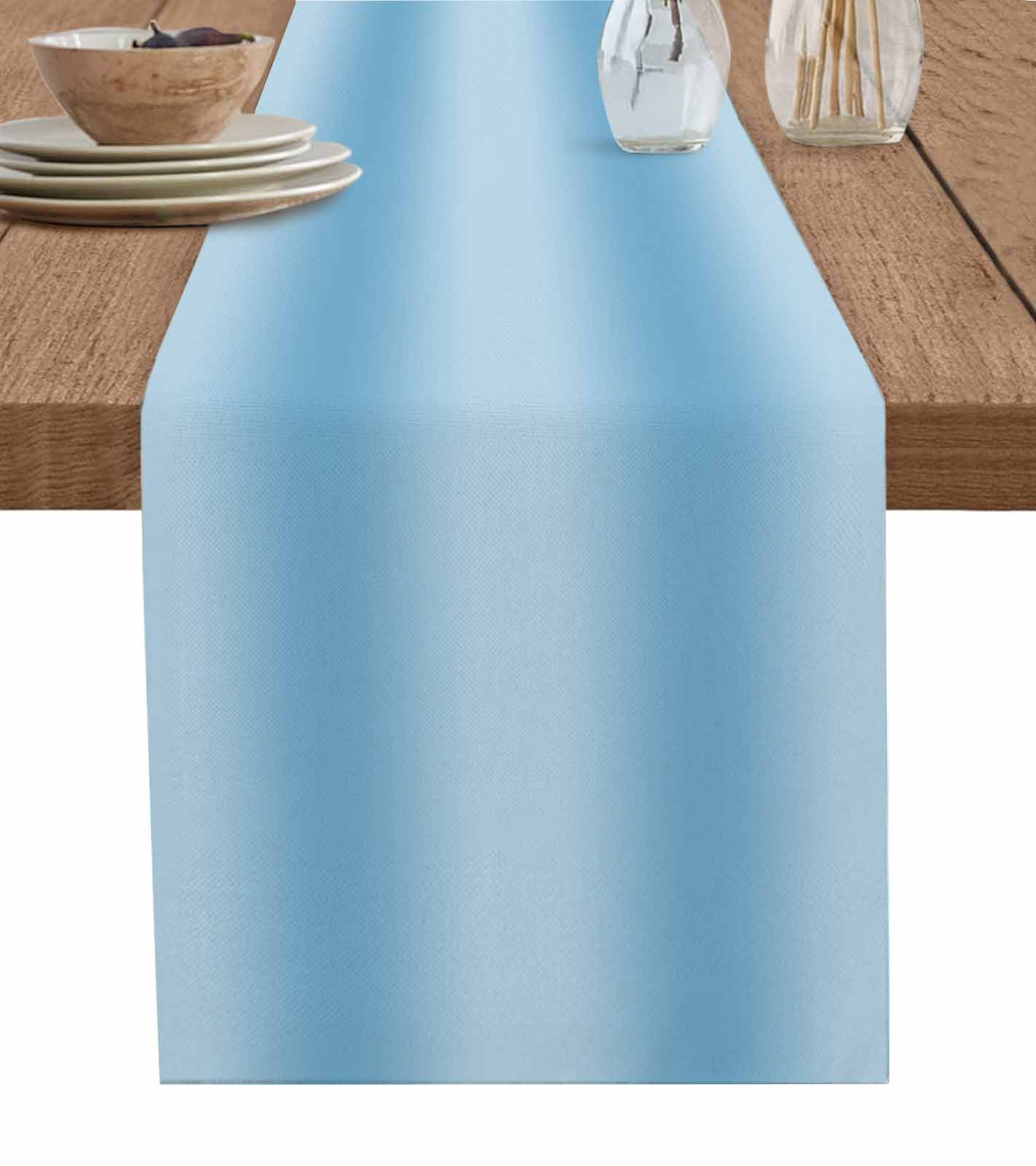 Blue Ombre Table Runner Modern Art Farmhouse Tablerunners 16 x 72 Inch, Table Decorations Tabletop Scarf for Summer Gathering Holiday Farmhouse Kitchen Dining Decor