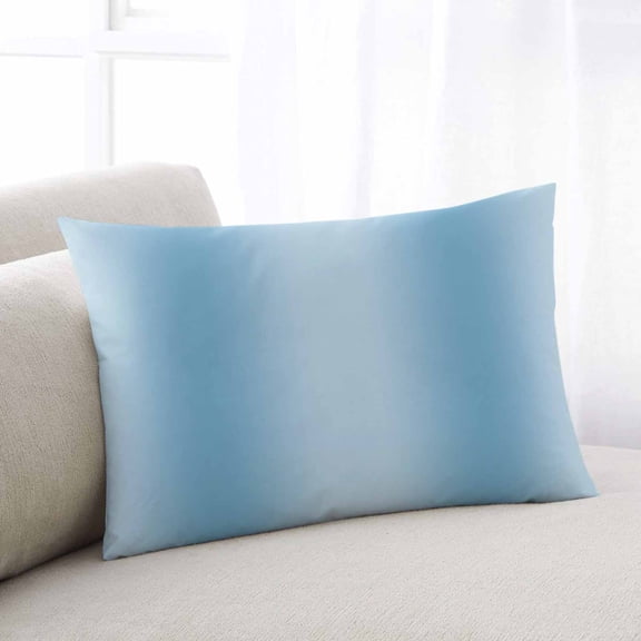 Blue Ombre Throw Pillow Covers, Modern Abstract Art Farmhouse Gradient Soft Breathable Pillow Cases with Invisible Zipper for Sleeping, Standard Pillowcases for Couch Bed Sofa Chair 20x26 Inches