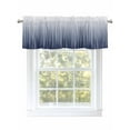 thumbnail image 1 of Blue Ombre Valances for Windows, Rod Pocket Kitchen Valance Curtains - Soft & Washable Small Window Treatment for Living Room,&nbsp;Bathroom, Gradient Line Pattern , 42x12 Inch, 1 Panel, 1 of 9