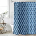 thumbnail image 1 of Blue Ombre Waterproof Fabric Shower Curtain, Modern Geometric Abstract Art Waterproof Fabric Shower Curtain for Bathroom Curtains Bathtubs Hotel Washable Shower Curtains with 12 Hooks Small 36x72in, 1 of 8