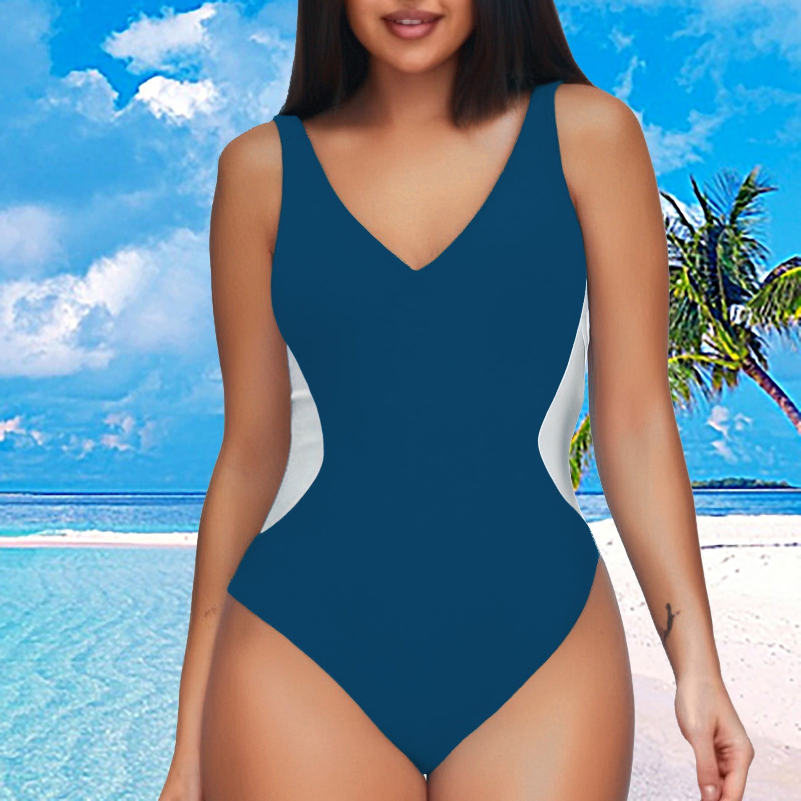 AI'MAGE Women's One Piece Swimsuit 2025 Tummy Control Swimsuits Slimming Bathing Suits Belted Swim Suit Swimwear P 91076988
