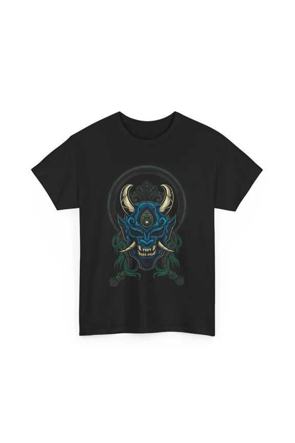 Blue Oni Mask Japanese Folklore Unisex T-Shirt, S-5XL