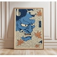 thumbnail image 1 of Blue Oni Mask Poster, Unframed Canvas 12x16in, 1 of 4
