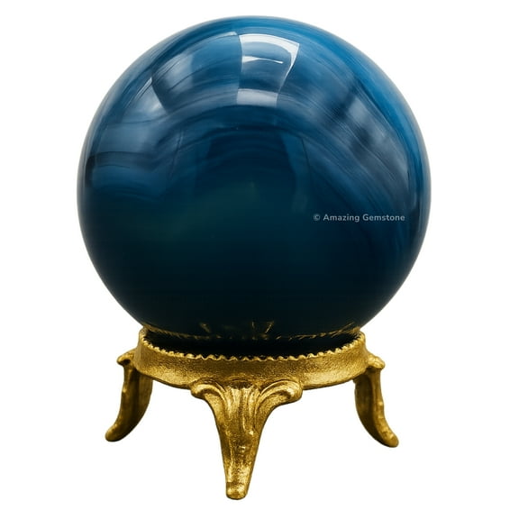 Blue Onyx Crystal Ball Sphere 1.5" Inches