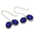 thumbnail image 1 of Blue Onyx Gemstone Handmade Ethnic Jewelry Earring 1.34 ", 1 of 1