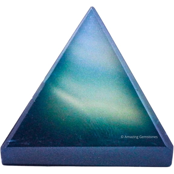 Blue Onyx Pyramid Crystal Healing Stones - 1" Inch