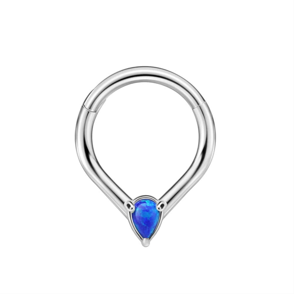 Blue Opal Septum Rings for Women 16 Gauge Septum Clicker Surgical Steel Septum Piercing Rings 16g Septum Jewelry 8mm Teardrop Septum Ring Hoop d6befed8 95d5 4710 b25c c2de62ae3b54.23ce83edc447faee15de0550fe4df4b8