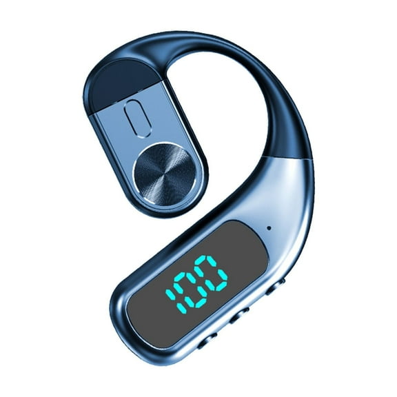 Blue Sports Bluetooth Headphones 5.4 Open Ear Hanging Design Intelligent Noise Reduction Low Latency Long Battery Life
