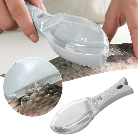 Blue Opp Bagged Fish Scaler With Cover Manual Fish Scale Scraper Kitchen Gadgets Fish Scale Brush