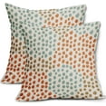 thumbnail image 1 of Blue Orange Brown Pillow Covers 20x20 Set of 2 Fall Colored Art Dot Decorative Throw Pillows Trendy Print Outdoor Pillowcase Holiday Seasonal Cushion Cover Linen Case Decor for Sofa Couch, 1 of 6