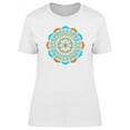 thumbnail image 1 of Blue Orange Cool Mandala T-Shirt Women -Image by Shutterstock, Female XX-Large, 1 of 2
