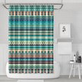thumbnail image 1 of Blue and Orange Diamond Shaped Geometric Boho Pattern Shower Curtain 72"x72" ,Bathroom Decorative Shower Curtains Set with 12 Hooks,Modern Waterproof Washable Shower Curtain, 1 of 6