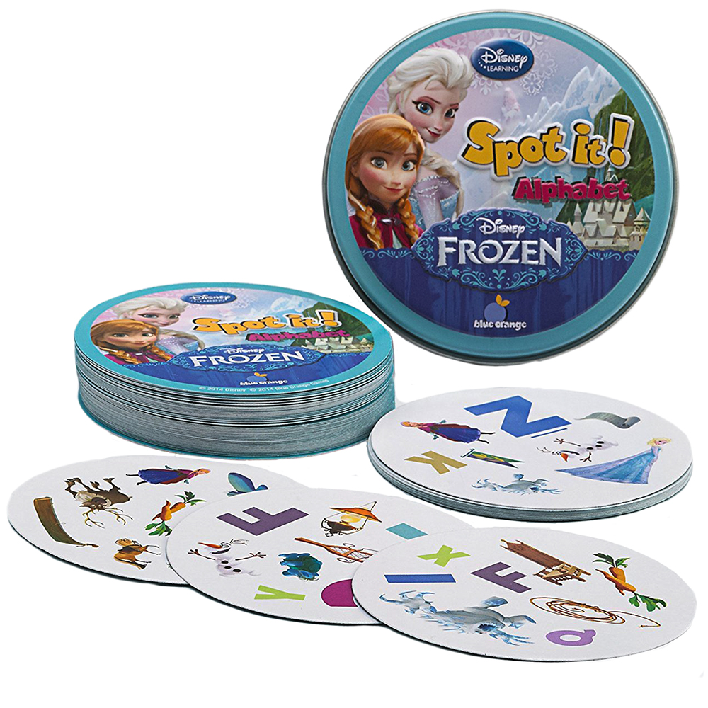 Blue Orange Disney Spot It! Game Alphabet Learning Games For Kids ...