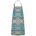 thumbnail image 1 of Blue and Orange Floral Boho Pattern Apron-Garden Aprons for Women with Pockets-Cotton Linen Waterproof Kitchen Cooking Gardening Aprons Adjustable for Kitchen,Cooking,BBQ and Salon 33x27 Inch, 1 of 7