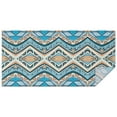 thumbnail image 1 of Blue and Orange Floral Boho Pattern Rectangle Tablecloth 60"x120",Waterproof Polyester Rectangle Table Cloth, Wipeable Spillproof Polyester Tablecloth for Dining, Camping, Indoor and Outdoor, 1 of 6
