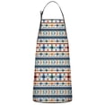 thumbnail image 1 of Blue and Orange Geometric Boho Pattern Apron-Garden Aprons for Women with Pockets-Cotton Linen Waterproof Kitchen Cooking Gardening Aprons Adjustable for Kitchen,Cooking,BBQ and Salon 33x27 Inch, 1 of 7