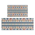 thumbnail image 1 of Blue and Orange Geometric Boho Pattern Kitchen Rugs Sets Of 2,Anti Fatigue Kitchen Mat Rugs Non Slip Washable,Decorative Kitchen Floor Mats for Kitchen,Sink,Laundry,17"x30"+17"x47", 1 of 7