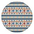 thumbnail image 1 of Blue and Orange Geometric Boho Pattern Round Fitted Tablecloth with Elastic Edge,Dining Table Cover Waterproof,Outdoor Round Tablecloth for Camping,Dining,Indoor and Outdoor, 1 of 7