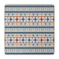 thumbnail image 1 of Blue and Orange Geometric Boho Pattern Square Fitted Tablecloth with Elastic Edge,Square Table Cover,Washable Elastic Table Cover for Home Kitchen Party Decor 34"x34", 1 of 6