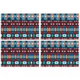 thumbnail image 1 of Blue and Orange Geometric Boho Pattern Summer Placemats Table Placemats Set Of 4-Linen Kitchen Washable Placemats Table Mats 11.8"x17.7"Non-Slip Heat Resistant, 1 of 6