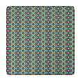 thumbnail image 1 of Blue and Orange Geometric Pattern Square Fitted Tablecloth with Elastic Edge,Square Table Cover,Washable Elastic Table Cover for Home Kitchen Party Decor 34"x34", 1 of 6