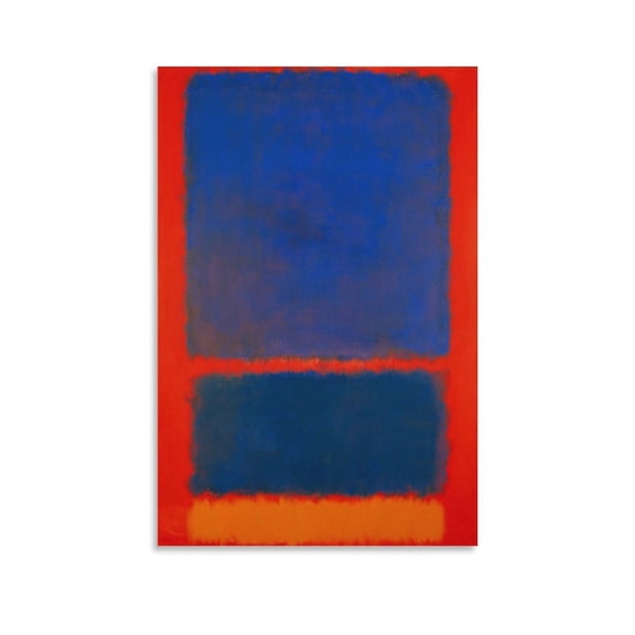 Blue Orange Red by Mark Rothko Painting Poster Poster Decorative Painting Canvas Wall Art Living Room Posters Bedroom Painting 12x18inch(30x45cm)
