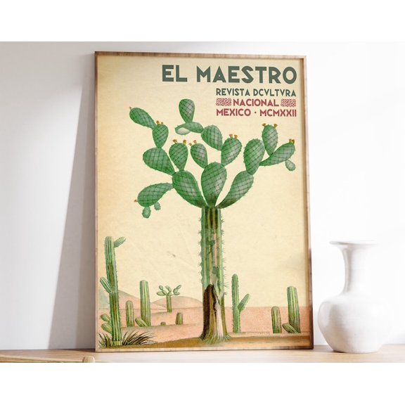 Blue Orange Telescope Japanese Woodblock Astronomy Minimal Science Wall Art, Unframed Paper Poster 24x36in