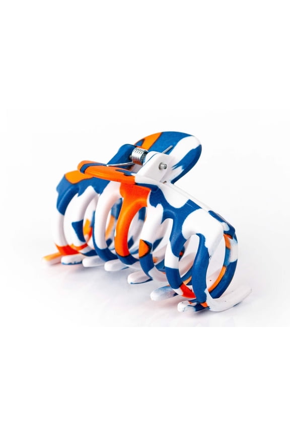 Blue, Orange White Hair Clip (2 pack)