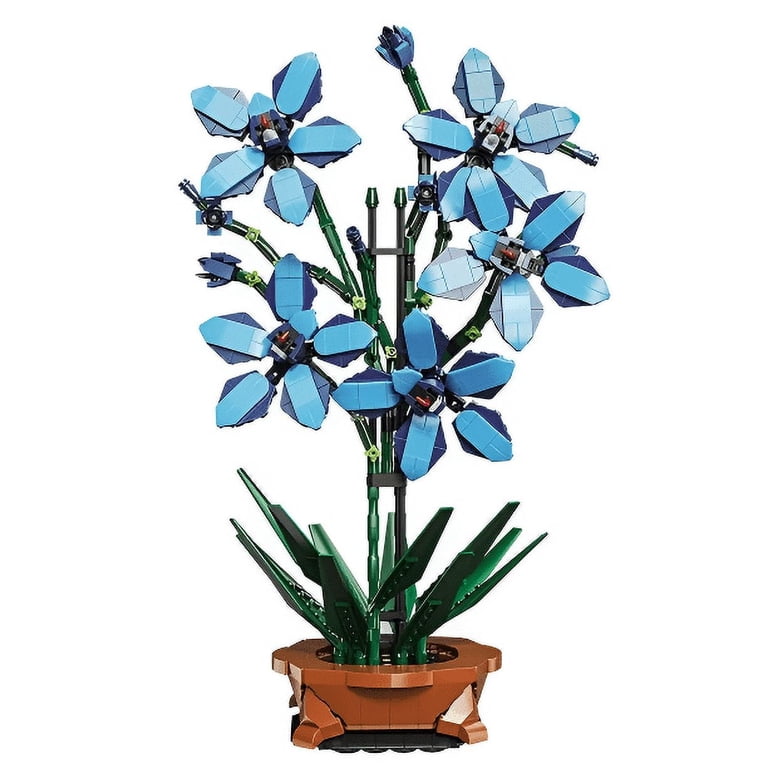 Blue Orchid Cymbidium Faberi Flower Compatible with LEGO Flower