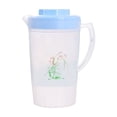 thumbnail image 1 of Blue Orchid Print Cold Water Pitcher, BPA-Free Plastic Water Jug with Lid & Handle for Home Kitchen Summer Use, 1 of 6