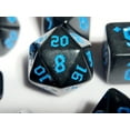 thumbnail image 1 of Blue Orcish Script DnD Dice Set | Dungeons and Dragons | 7 Dice RPG Polyhedral Set, 1 of 2