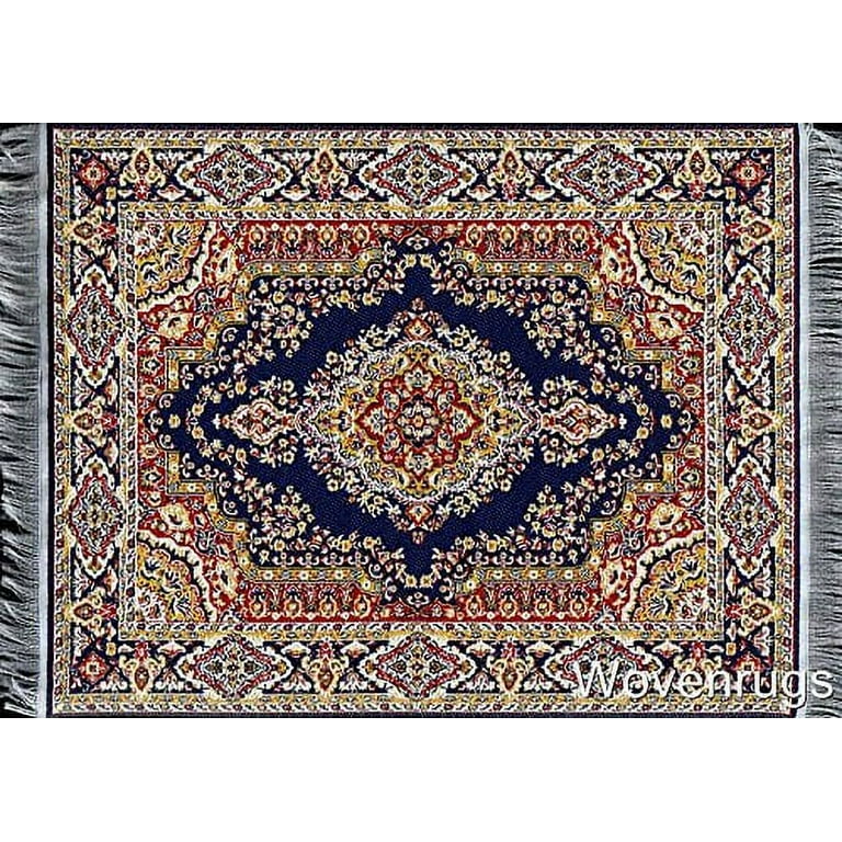 Blue Oriental Woven Rug Mouse Pad Turkish Style Carpet Mousemat Com