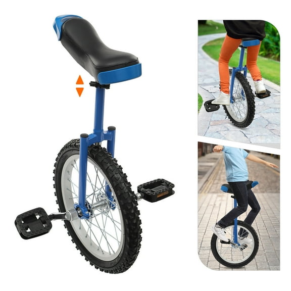 Yellow Color Cycling Outdoor Wheel Unicycle, Height Adjustable Unicycle, Balance Training One Wheel Bike