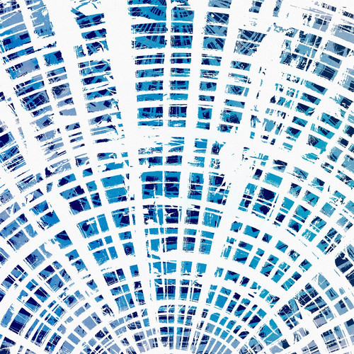"Blue Outstretching" Painting Print on Wrapped Canvas