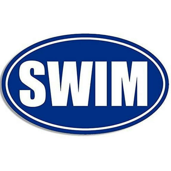 Blue Oval Swim 3M Reflective sticker| Swimmer Swimming Team