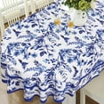 thumbnail image 1 of Blue Oval Tablecloth 54x72in for Oval Table Waterproof Table Cloths for Dining Room Indoor Outdoor Table Cloth, 1 of 6
