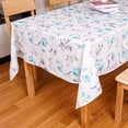 thumbnail image 1 of Blue Oval Tablecloth 60X84 Inch Green Floral Table Cloth Waterproof Spill-Proof & Oil-Proof Table Cover for Indoor Outdoor Party Decor, 1 of 6