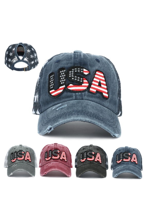 Blue Oversize Baseball Cap cotton Retro Snapback Cap for Men and Women - Adjustable Snap Fit Panel, Curved Bill One Size