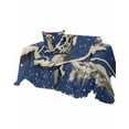 thumbnail image 1 of Blue Owl Christmas Sofa Couch Covers for Dogs, Washable Sectional Couch Slipcovers for Loveseat with Tassels, Xmas Snowflake Botanical Vintage Non Slip Sofa Throw Cover Blanket L 71''x102'', 1 of 1
