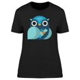 thumbnail image 1 of Blue Owl In Flat Style T-Shirt Women -Image by Shutterstock, Female Small, 1 of 2