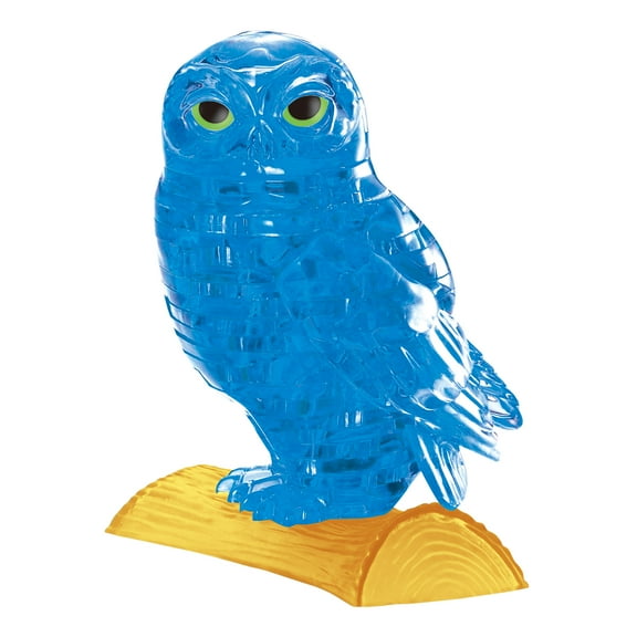 Blue Owl Original 3D Crystal Puzzle from BePuzzled, Dimensional Brainteaser for Puzzlers Ages 12+