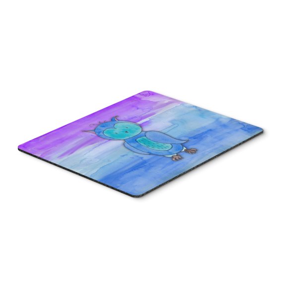 Blue Owl Watercolor Mouse Pad Hot Pad or Trivet