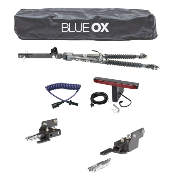 Blue Ox Basic Avail Towing Kit with Hitch Mounted Light Bar for 2009-2020 F150 | Includes Baseplate/Towbar/Electrical Cable/Tow Bar Cover/Tail Light Wiring
