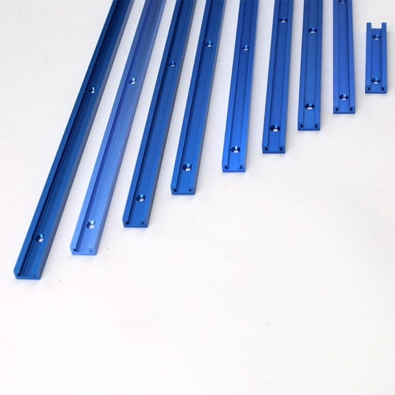 Blue Oxidation 100-1220mm T-track T-slot Miter Track Jig T Screw Fixture Slot 19x9.5mm For Table Saw Router Table Woodworking Tool