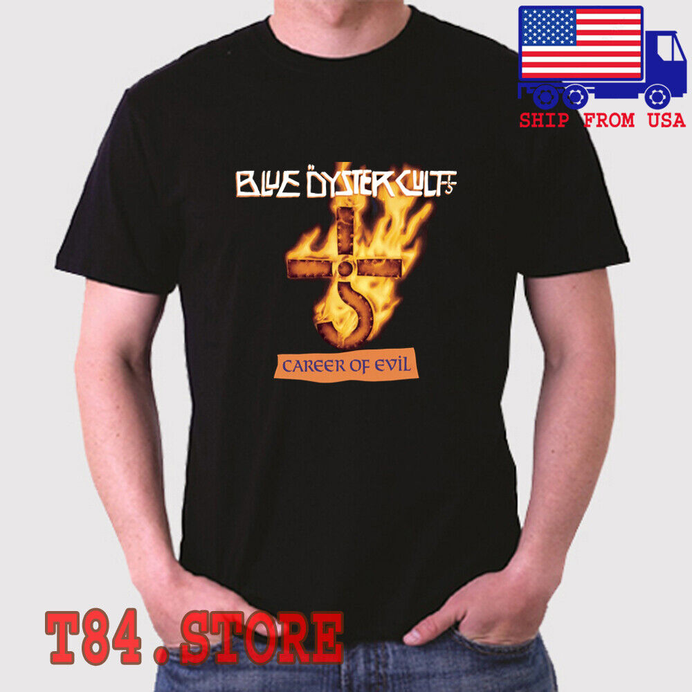 Blue Oyster Cult Career of Evil Rock Band Men's Black TShirt Size S