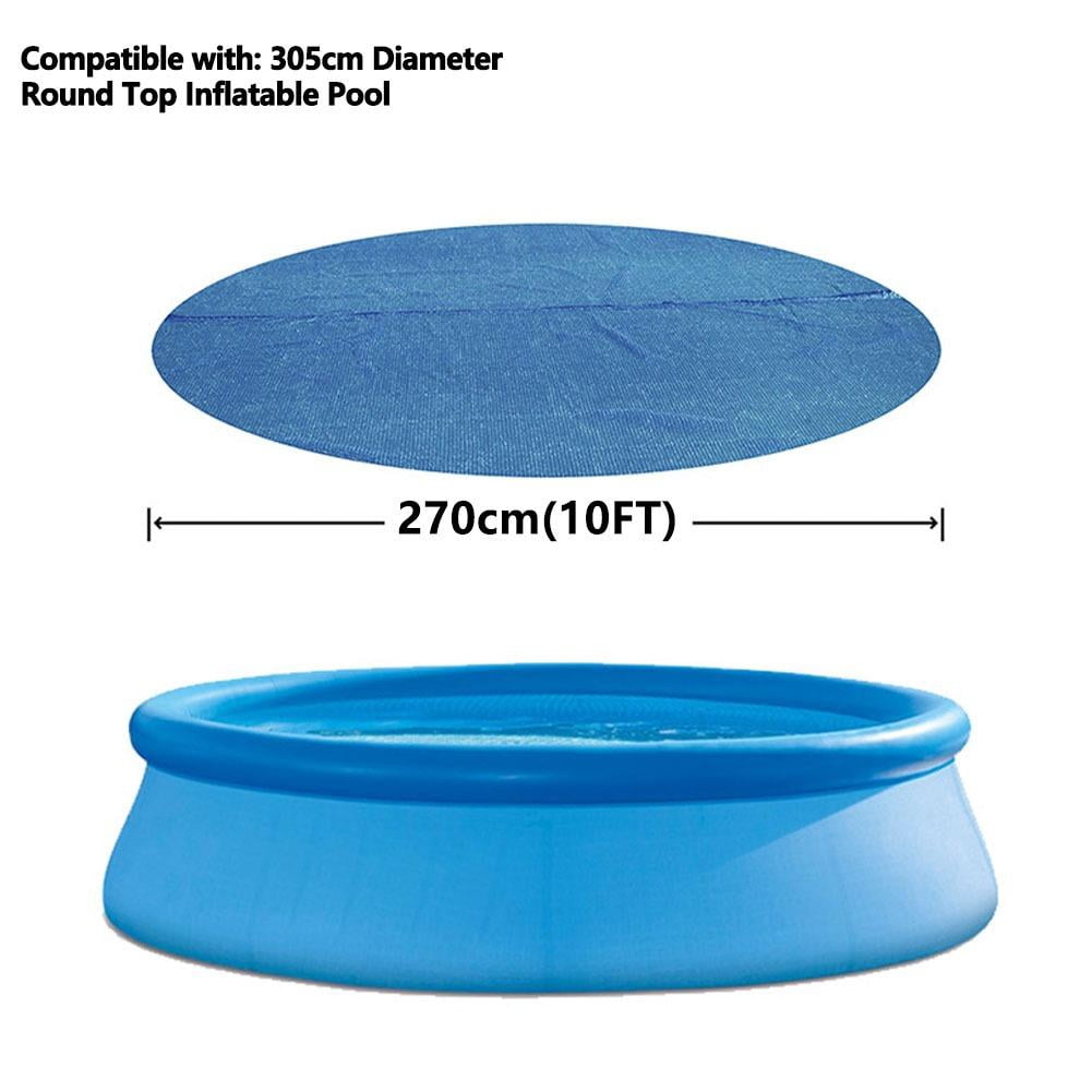 Blue PE Round Inflatable Pool Cover Lightweight Floating Dustproof Leaf ...